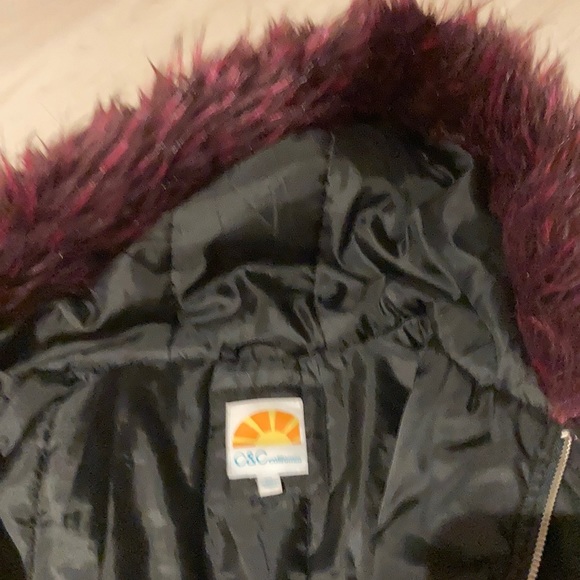 C&C California bomber style jacket- faux fur hood - Picture 3 of 5
